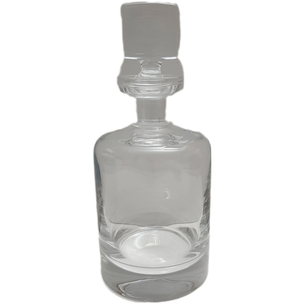 🍒 Liquor Decanter Thick Glass Barware Clear Simple Minimalist w/ Stopper